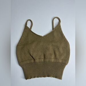 Becool y2k Knit Brown Crop Tank Top Kids Size Small Y